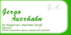 gergo auerhahn business card
